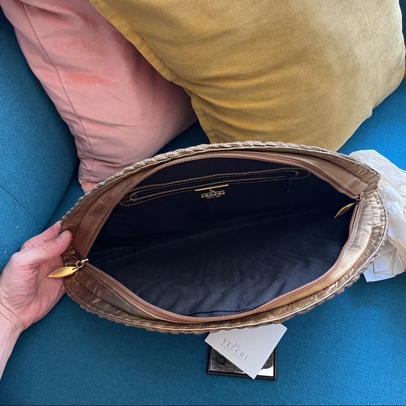 Vintage 90s De Vecchi by Hamilton Hodge woven evening clutch - Picture 4 of 10